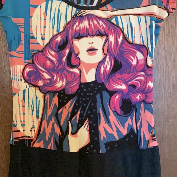 Graphic print mini dress by profile. - Picture 4 of 10